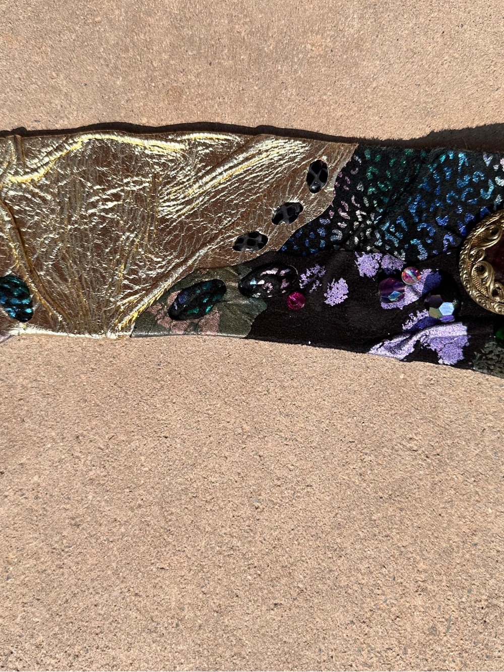 Paula K One of One Vintage Embellished Multicolor Belt - Picture 16 of 16